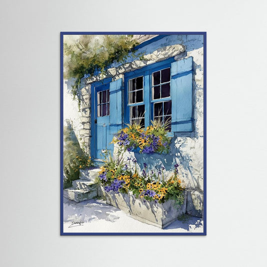 Mediterranean Blue – Fine Art Watercolor Print