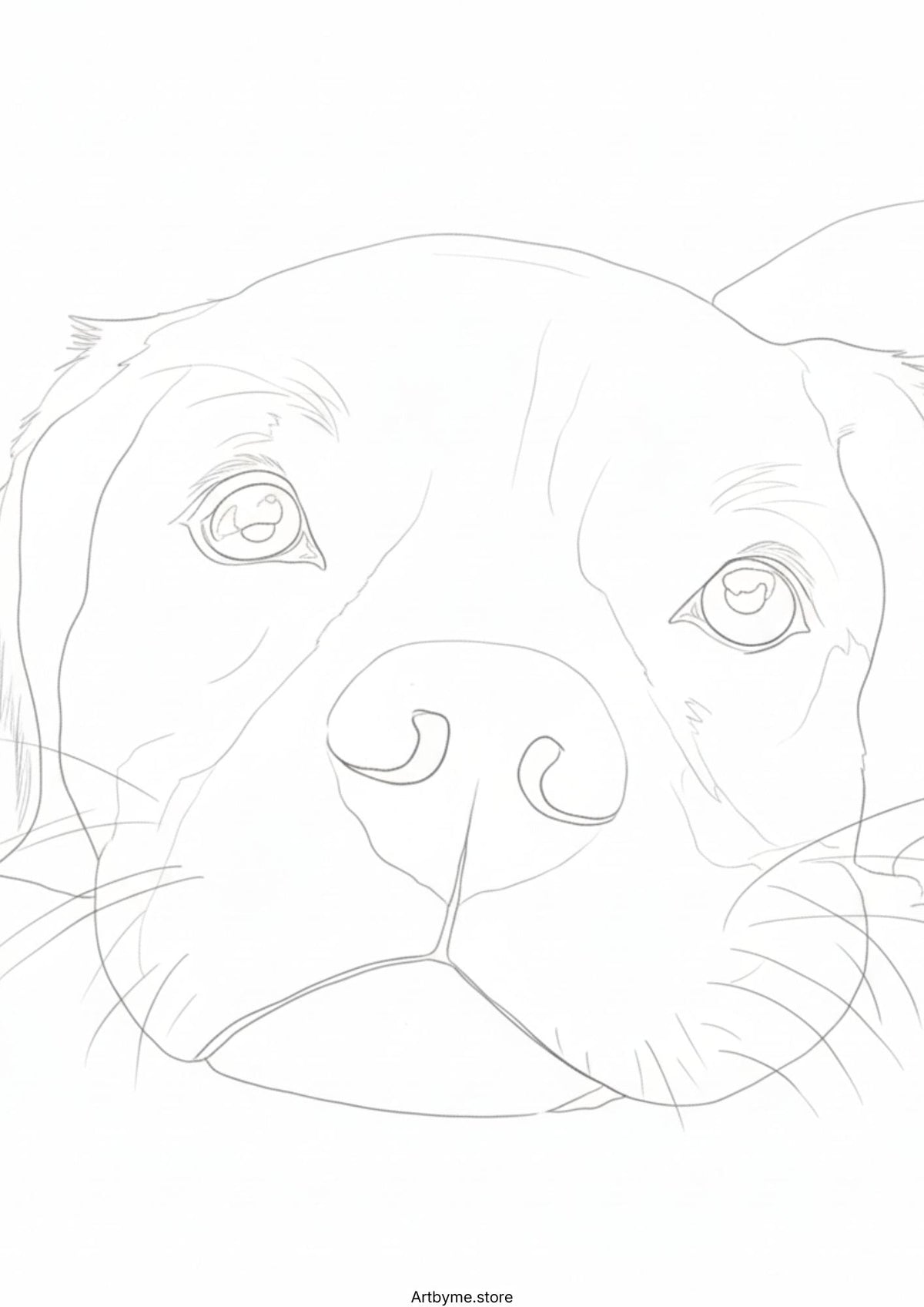20 Cute Dog Watercolor Coloring Pages