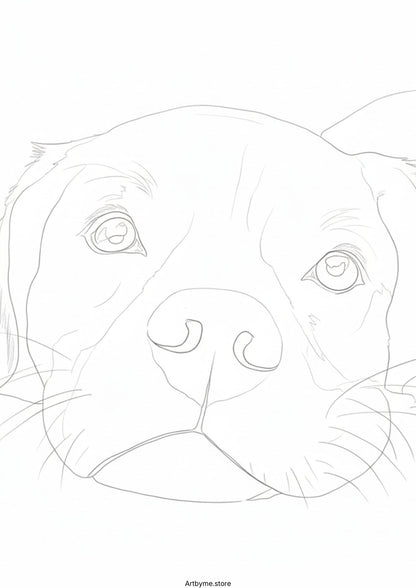 20 Cute Dog Watercolor Coloring Pages