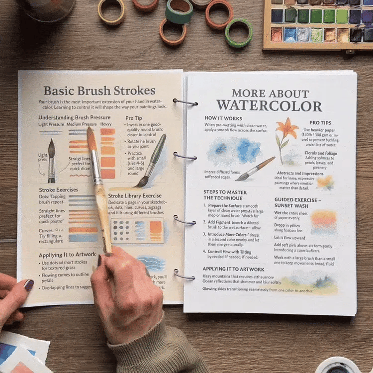 1.000+ Watercolor Techniques & Guide